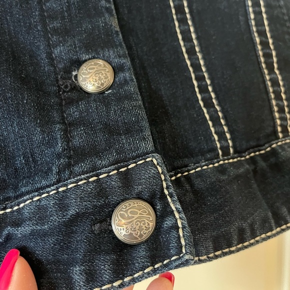 Style & Co. Premium Jeans Denim Button Down Vest Women’s size Large - Picture 5 of 14